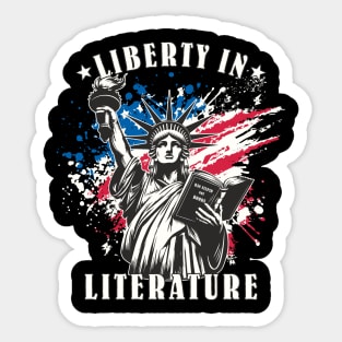 Banned Books "Liberty In Literature" Book Lover Sticker